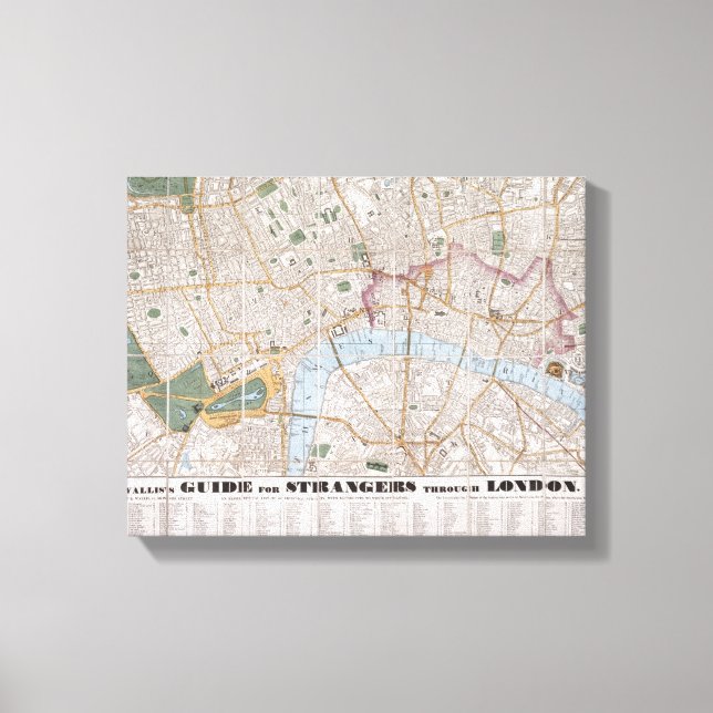 Wallis's Guide for Strangers Through London, 1841 Leinwanddruck (Vorderseite)