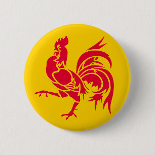 Wallonie-Flagge Belgien Region Französisches Symbo Button