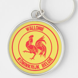 Wallonie Round Emblem Schlüsselanhänger