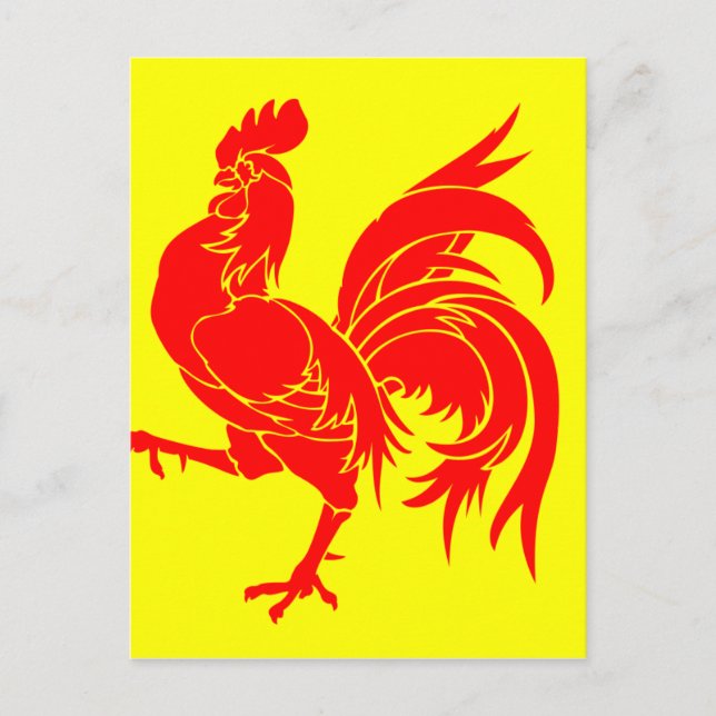 Wallonische Flagge - Drapeau de la Wallonie Postkarte (Vorderseite)