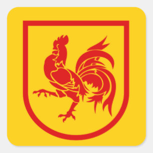 Wallonische Region Quadratischer Aufkleber