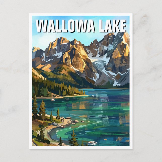 Wallowa Lake Postkarte (Vorderseite)