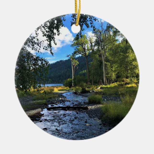 Wallowa Lake Staat Park, OR Keramik Ornament (Vorne)