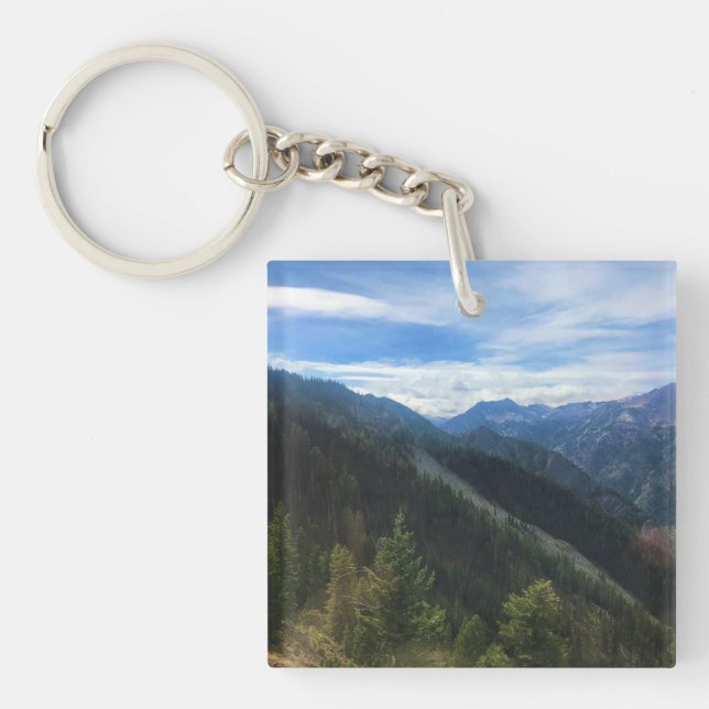 Wallowa Mountains, OR Schlüsselanhänger (Vorderseite)