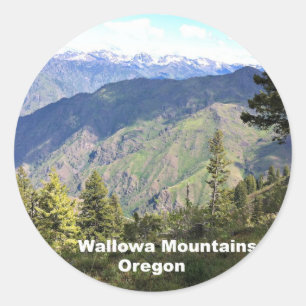 Wallowa Mountains, Oregon Runder Aufkleber
