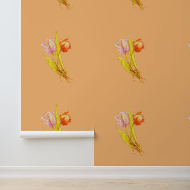WALLPAPER-BLUME STYLE-DESIGN TAPETE (Anwendung)