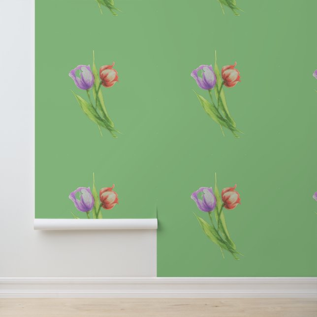 WALLPAPER-BLUME STYLE-DESIGN TAPETE (Anwendung)
