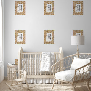 Wallpaper Brown Beige Rope Cat Tapete