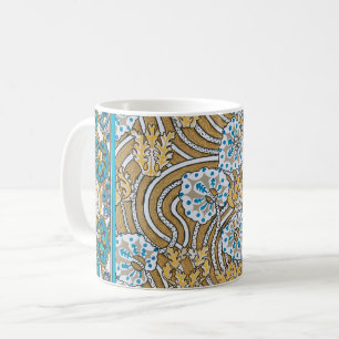 Wallpaper "Cyclamen blue art nouveau" Kaffeetasse
