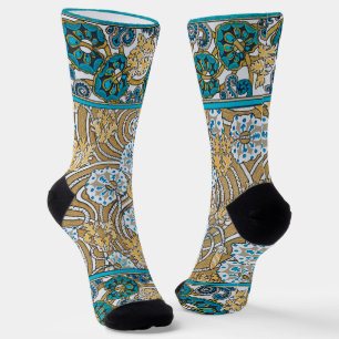 Wallpaper "Cyclamen blue art nouveau" Socken