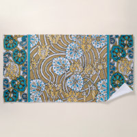 Wallpaper "Cyclamen blue art nouveau"