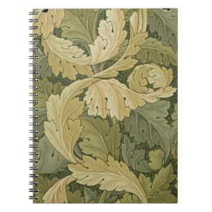 Wallpaper Entwurf mit Acanthus-/Waldfarben, 1 Notizblock
