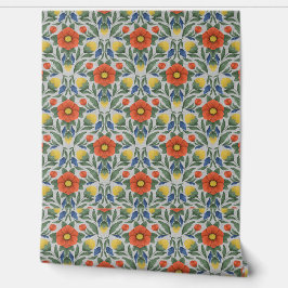 Wallpaper Folk Art Garden Tapete