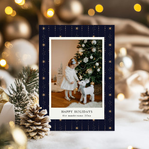 Wallpaper-Foto-Urlaubskarte mit blauen und goldene Feiertagskarte