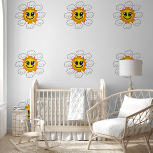 Wallpaper Happy Sun mit Wolken Tapete