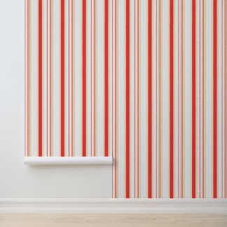 Wallpaper with red stripes tapete