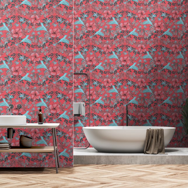 Wallpaper zum Tropischen Erbe Tapete (Badezimmer)