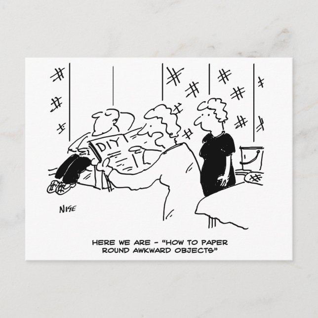 Wallpapieren um unbeholfene Objekte lustig Postkarte (Vorderseite)