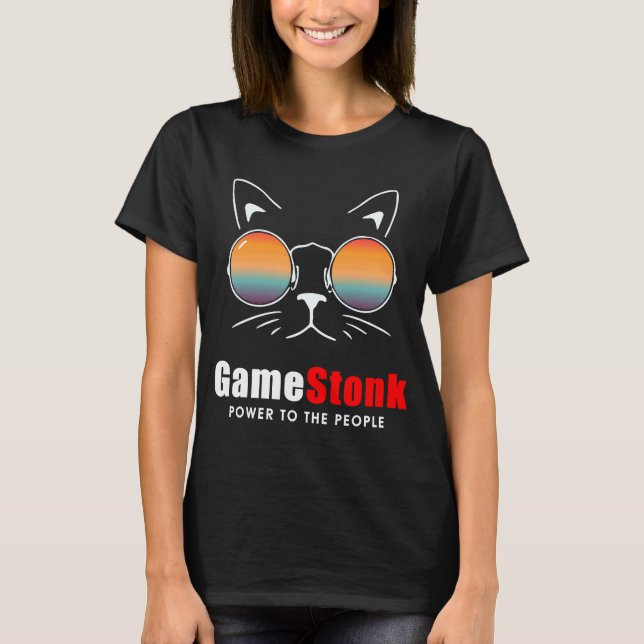 Wallstreetbets Gamestonk Power für das Volk T-Shirt (Vorderseite)