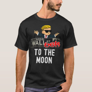 Wallstreetbets-Logo auf dem Mond T-Shirt