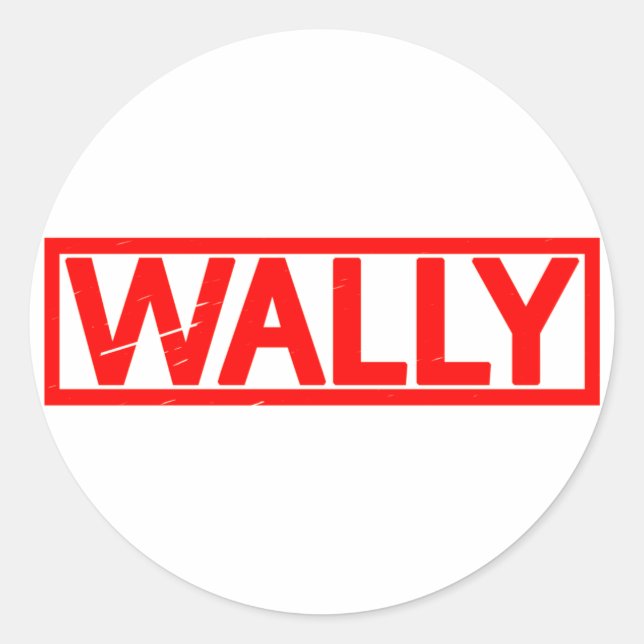 Wally Briefmarke Runder Aufkleber (Vorderseite)
