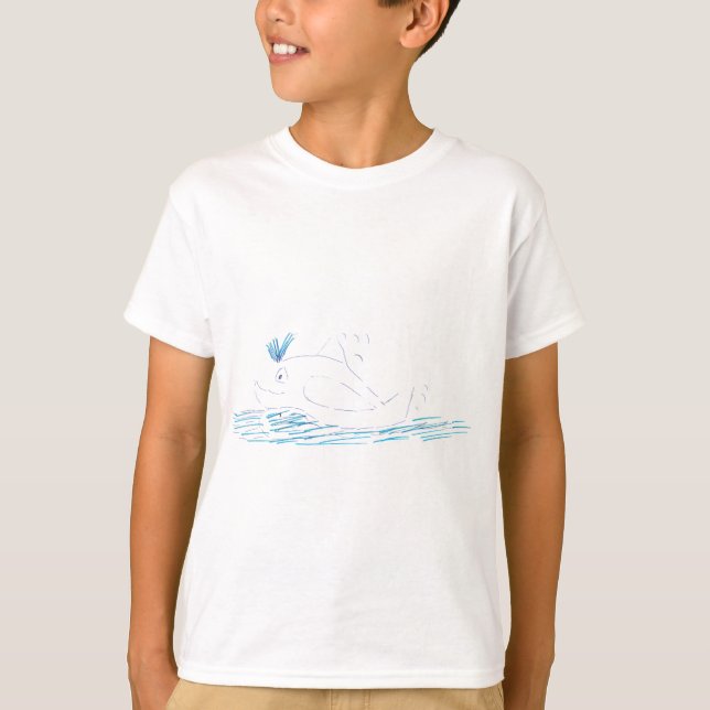Wally Whale Children's T - Shirt (Vorderseite)