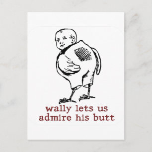 Wally's Hintern Postcard Postkarte