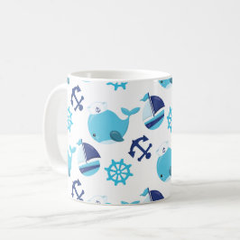 Walmuster, Niedliche Wale, Blauwale Kaffeetasse