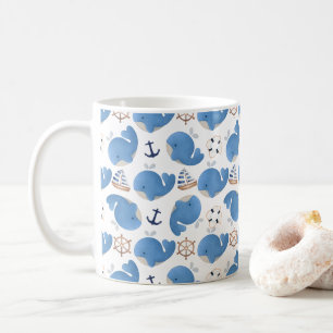 Walmuster, Niedliche Wale, Blauwale Kaffeetasse