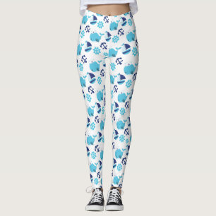 Walmuster, Niedliche Wale, Blauwale Leggings