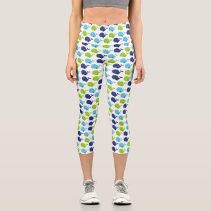 Walmuster, Niedliche Wale, Meerestiere Capri Leggings