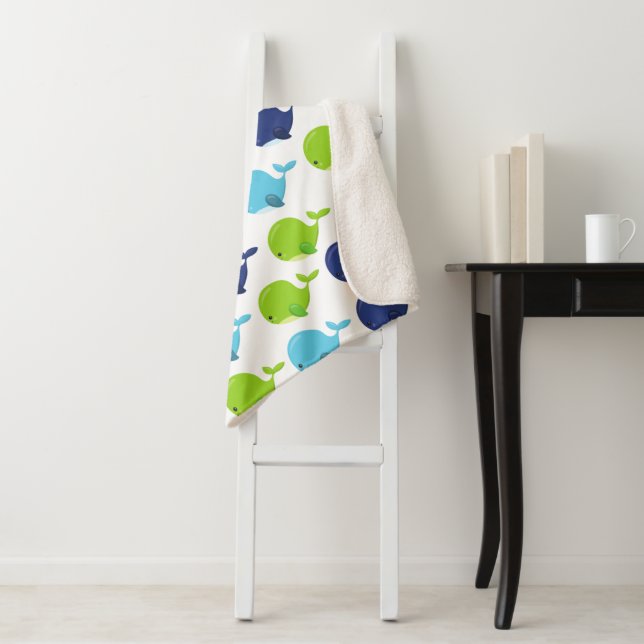 Walmuster, Niedliche Wale, Meerestiere Sherpadecke (Beispiel)