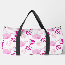 Walmuster, Niedliche Wale, rosa Wale Duffle Bag