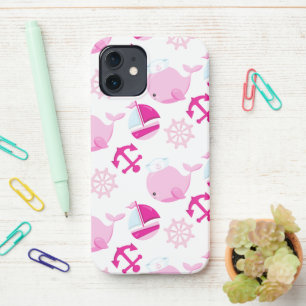 Walmuster, Niedliche Wale, rosa Wale iPhone 12 Hülle
