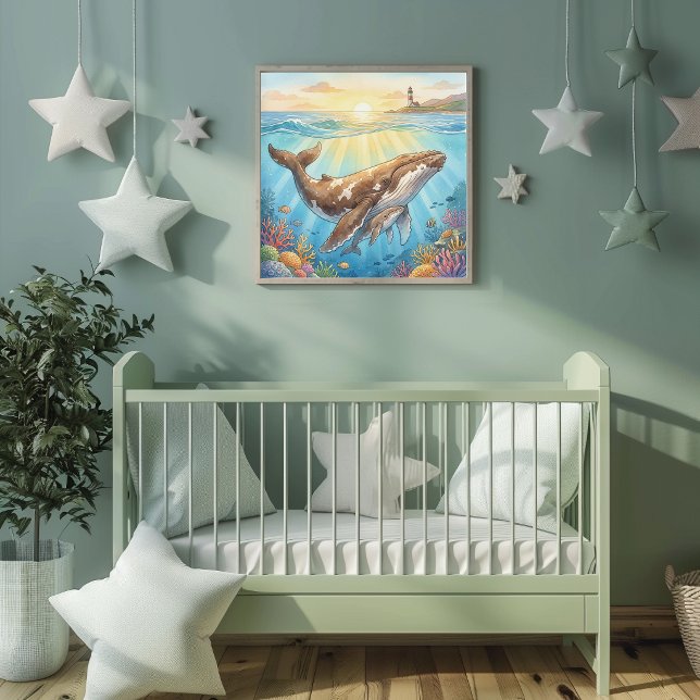 Walmutter- und Kalb-Kinderstube Poster (Von Creator hochgeladen)