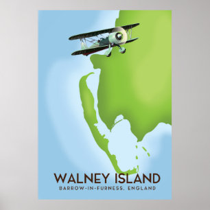 Walney Island, Burrow-In-Furness, England Karte Poster