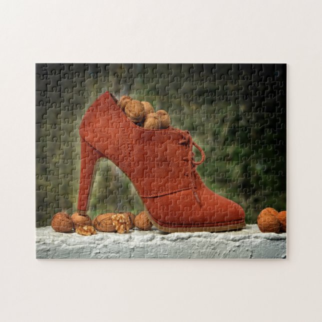 Walnuss Schuh Puzzle (Horizontal)