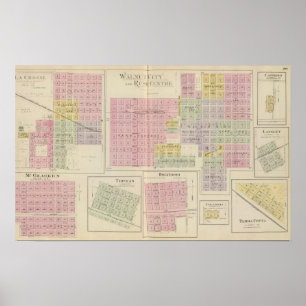 Walnuss-Stadt, Eile-Mitte, La Crosse, Kansas Poster