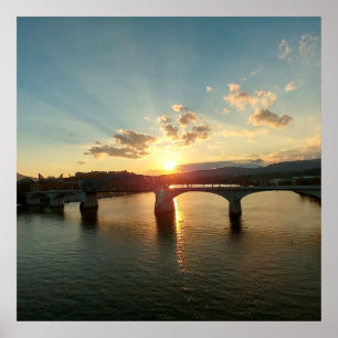 Walnuss-Straßen-Brücke Chattanoogas TN Poster