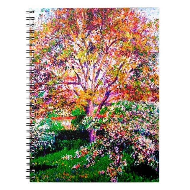 Walnuss- und Apfelbäume in Bloom Camille Pissarro Notizblock (Vorderseite)