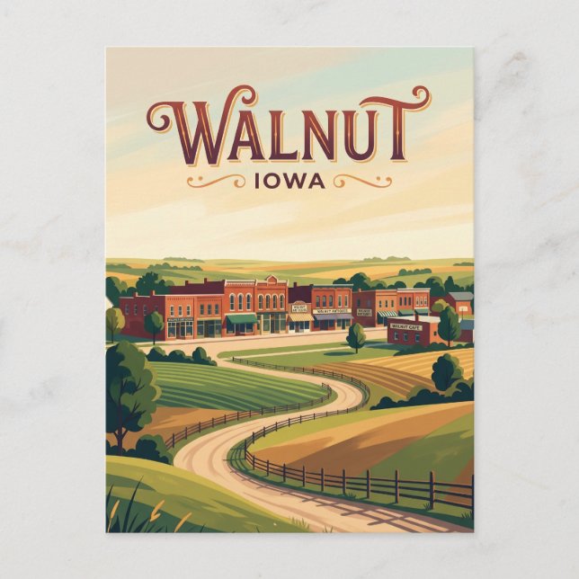 Walnuss USA Postkarte (Vorderseite)