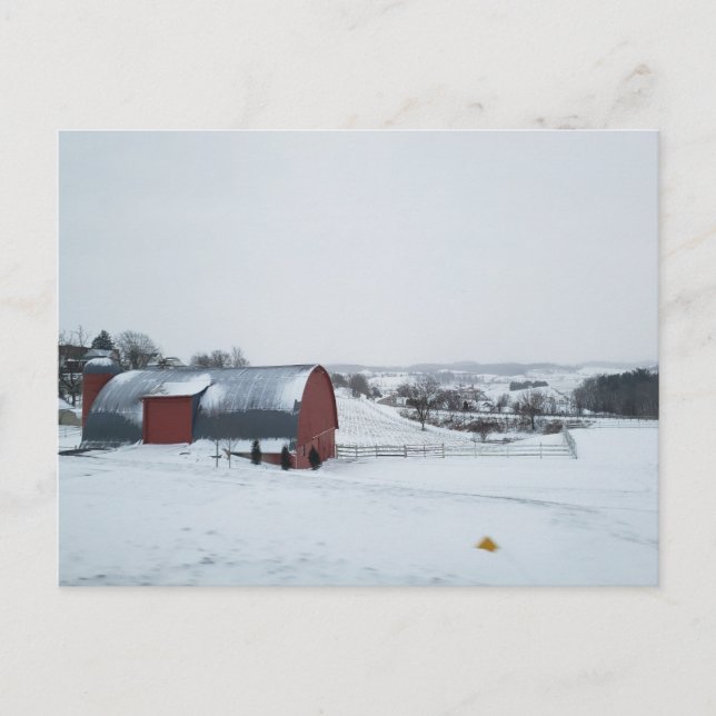 Walnussbach, Ohio im Winter Postkarte (Vorderseite)