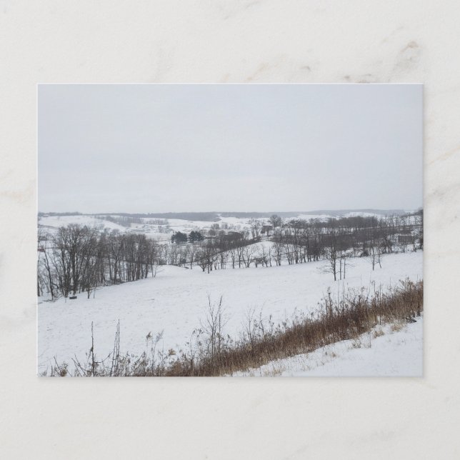Walnussbach, Ohio im Winter Postkarte (Vorderseite)
