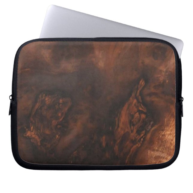 Walnut Burl Laptop Sleeve (Vorderseite)