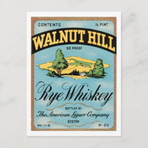 Walnut Hill Roggenwhisky Postkarte