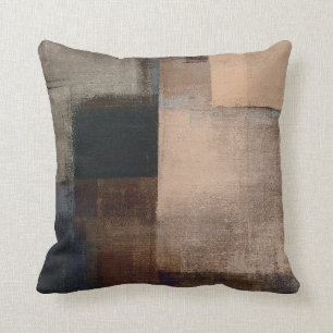 'Walnut' neutrale Abstrakte Art Throw Kissen