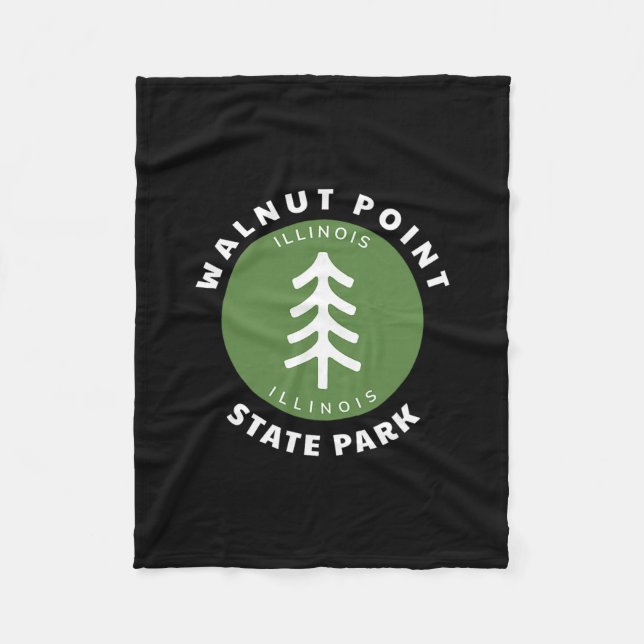 Walnut Point State Park Illinois Il Wald Baum Dg Fleecedecke (Vorderseite)