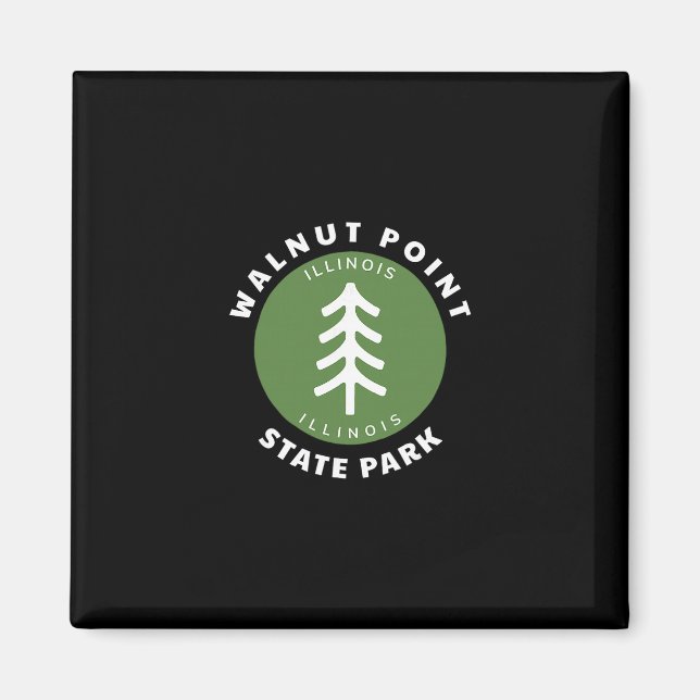 Walnut Point State Park Illinois Il Wald Baum Dg Magnet (Vorne)