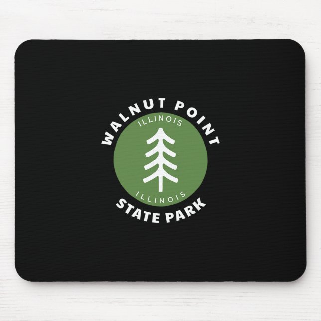 Walnut Point State Park Illinois Il Wald Baum Dg Mousepad (Vorne)