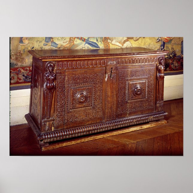 Walnut Sideboard, Lyonnais School Poster (Vorne)